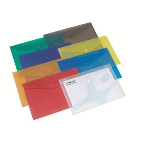 Buste trasparenti con bottone Rexel Ice A4 trasparente 16128AS