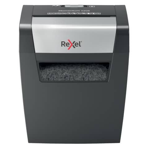 Distruggidocumenti uso moderato Rexel Momentum X308 - P-3 - 15 L - taglio a frammenti 5x42 mm - 2104570EU