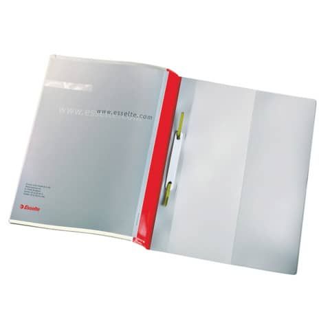 Cartelline ad aghi con clip Esselte Quotation File 23,8x31 cm pvc semirigido rosso  conf. da 25 - 28359