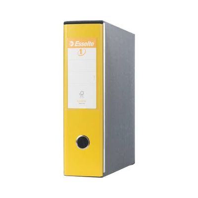 Registratori con custodia Esselte G53 Eurofile commerciale Dorso 8 cm cartone rivestito in PP giallo - 390753090 Registratori con custodia Esselte G53 Eurofile commerciale Dorso 8 cm cartone rivestito in PP giallo - 390753090
