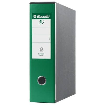 Registratori con custodia Esselte G53 Eurofile commerciale Dorso 8 cm cartone rivestito in PP verde - 390753180