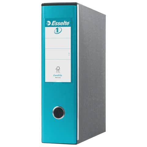 Registratori con custodia Esselte G53 Eurofile commerciale Dorso 8 cm cartone rivestito in PP turchese - 390753800