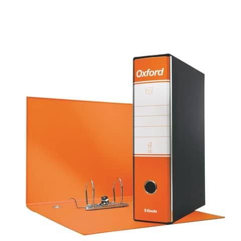 Registratore con custodia Esselte G83 Oxford commerciale 29,5x32 cm - dorso 8 cm arancione - 390783200
