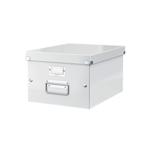 Scatola per archiviazione universale &#39;&#39;M&#39;&#39; Leitz CLICK &amp; STORE bianco metallizzato 28,1x20x37 cm - 60440001