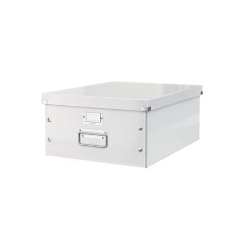 Scatola per archiviazione universale ''L'' Leitz CLICK &amp; STORE bianco metallizzato 36,9x20x48,2 cm - 60450001