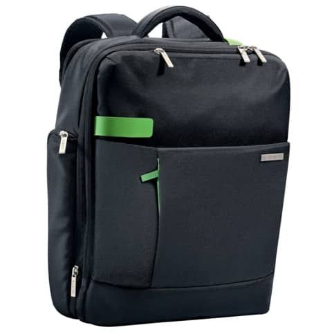 Zaino portacomputer Leitz Smart Traveller 15,6'' poliestere 2 scomparti nero - 60170095