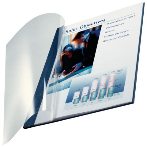 Copertina flessibile max 36-70 fogli Leitz impressBIND in PPL con dorso da 7 mm A4 blu  conf. da 10 - 73990035