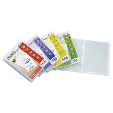 Portalistini a fogli fissi Favorit Sviluppo personalizzabili 15x21 cm - 40 buste trasparente - 100460237