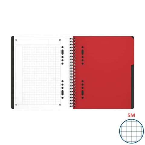 Blocchi spiralati OXFORD International Activebook A5+ grigio/arancio quadretti 5 mm 100102880