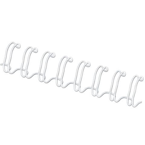 Dorsi metallici FELLOWES bianco 10 mm - - capacit 61-80 fogli conf.100 - 53262