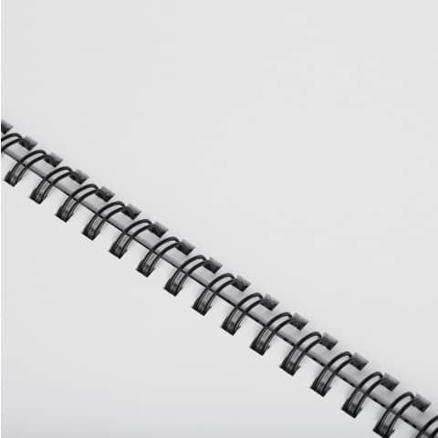 Dorsi metallici FELLOWES nero 8 mm - - capacit 36-60 fogli conf.100 - 53261