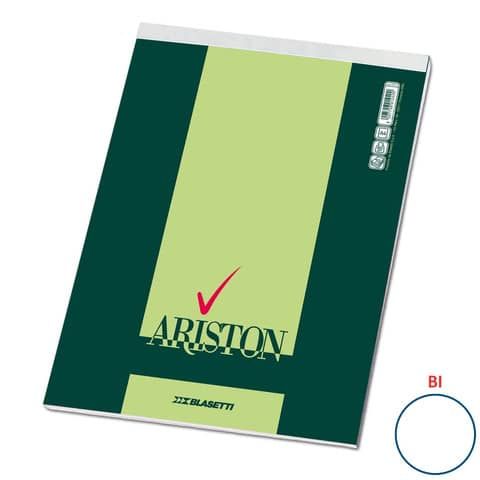 Blocco con punto metallico Blasetti Ariston - 70 ff 60 g/m A4 - fogli bianchi - 1071