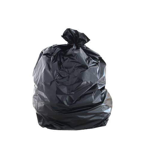 Sacchi immondizia 90x120 cm spessore 50 m - 130 L nero - cartone da 200 pezzi - 20705