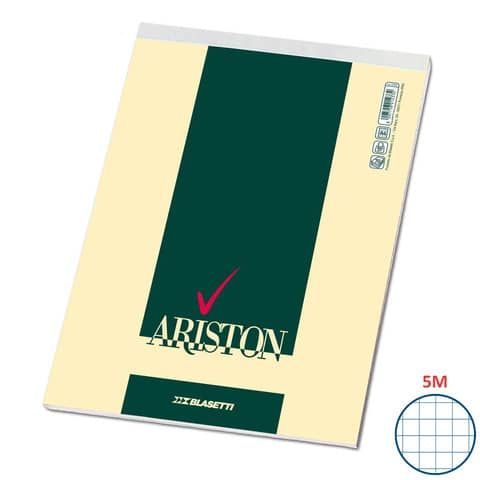 Blocchi con punto metallico Blasetti Ariston - 70 ff 60 g/m A4 - quad. 5 mm 1069
