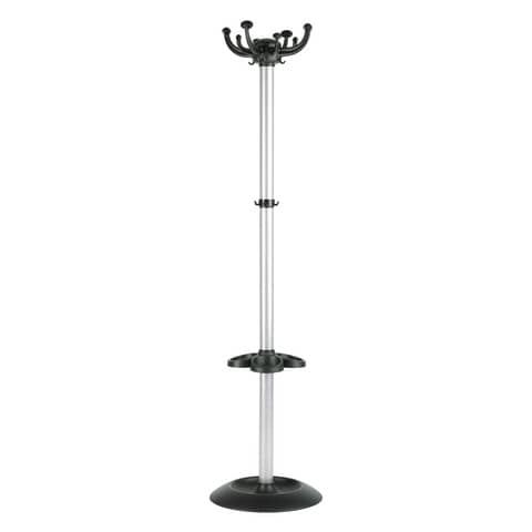 Appendiabiti da terra Unisit Jolly con portaombrelli h. 176 cm - 8 ganci grigio- APUJOLG