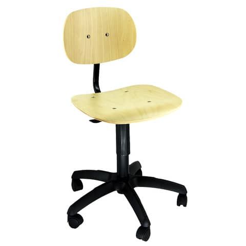 Sgabello tecnico Unisit Esos EOE6 basso - in faggio multistrato - EOE6