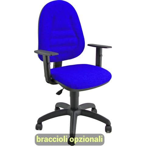 Sedia operativa girevole Unisit Metis MTPRO Eco Smart - rivestimento microfibra blu - MTPRO/MBE