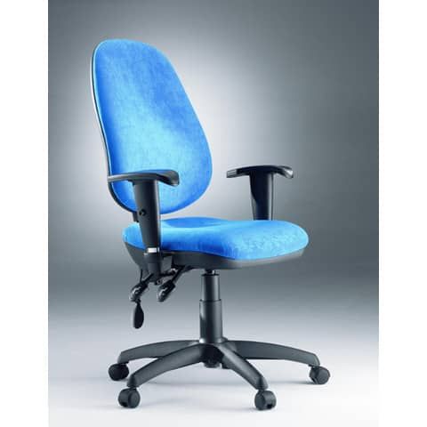 Sedia operativa girevole Unisit Oberon OBOB - rivestimento Eco blu OBOB/EB