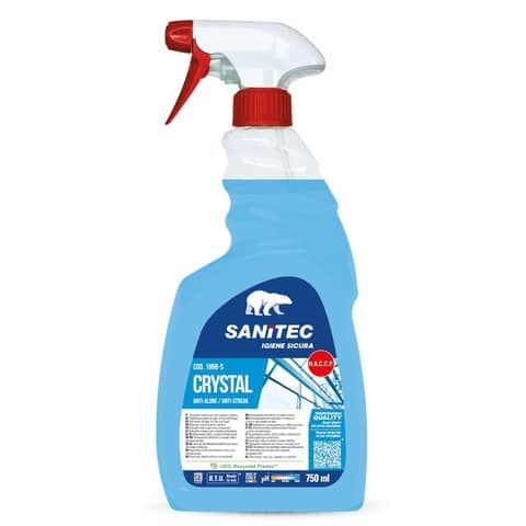 Detergente multiuso per vetri e specchi SANITEC Crystal 750 ml 1866-S