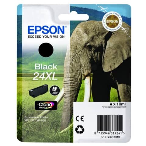 Cartuccia inkjet alta capacit Elefante 24XL Epson nero C13T24314012