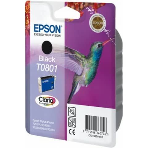 Cartuccia inkjet Colibr T0801/blister RS Epson nero C13T08014011
