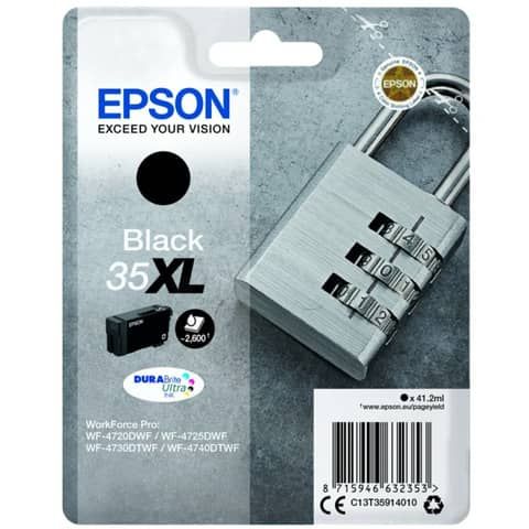 Cartuccia inkjet alta capacit Lucchetto 35XL Epson nero C13T35914010