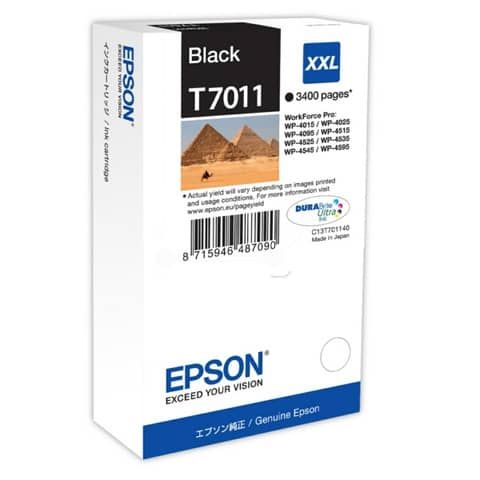 Cartuccia inkjet altissima resa ink pigmentato T7011 Epson nero C13T70114010