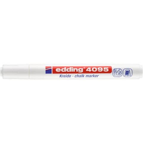Marcatore a gesso liquido edding 4095 punta conica 2-3 mm bianco E-4095 049