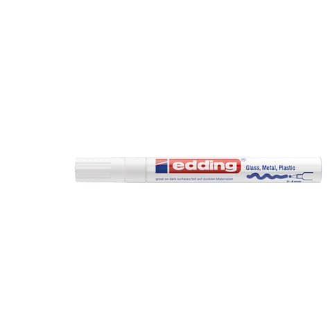 Marcatore a vernice edding 750 punta conica 2-4 mm bianco E-750 049