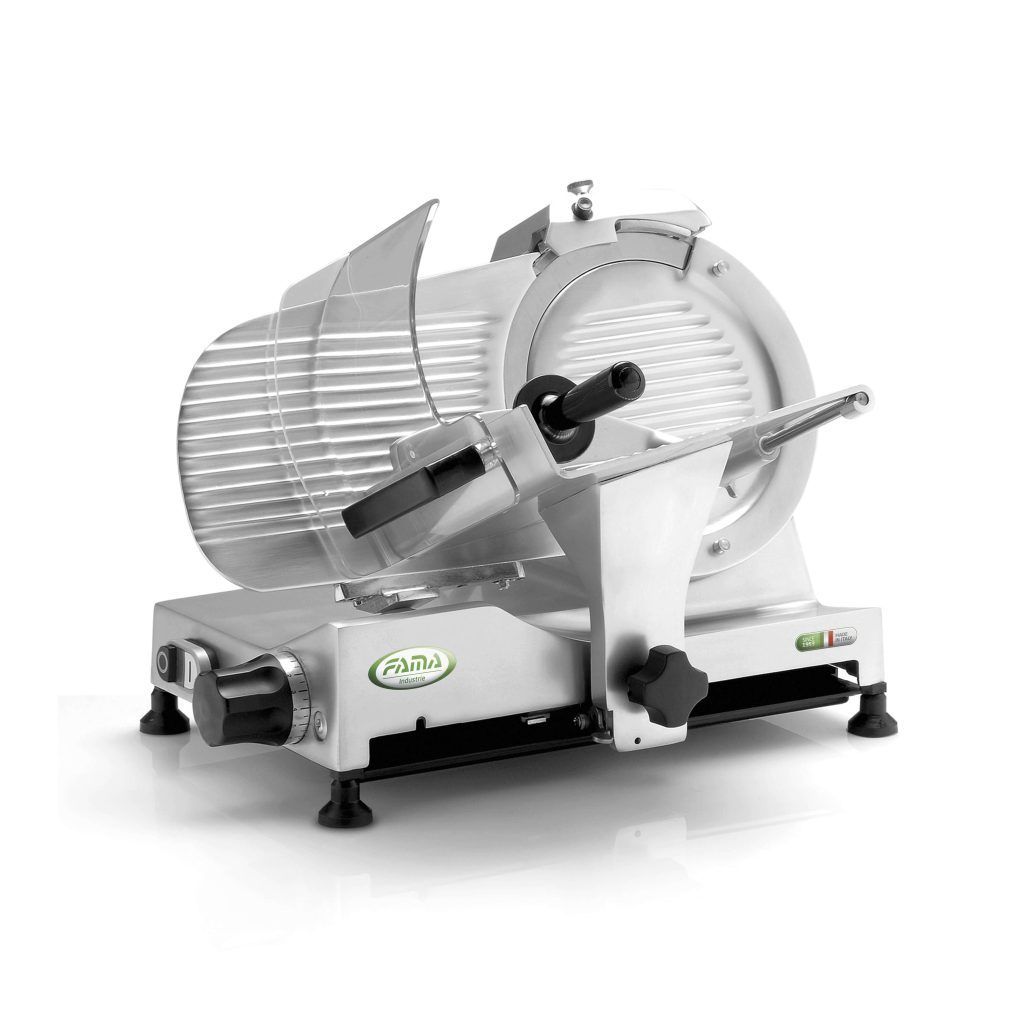 BLUE FARM | FAMA. LUX. Gravity slicer in anodized aluminum with 275 mm blade