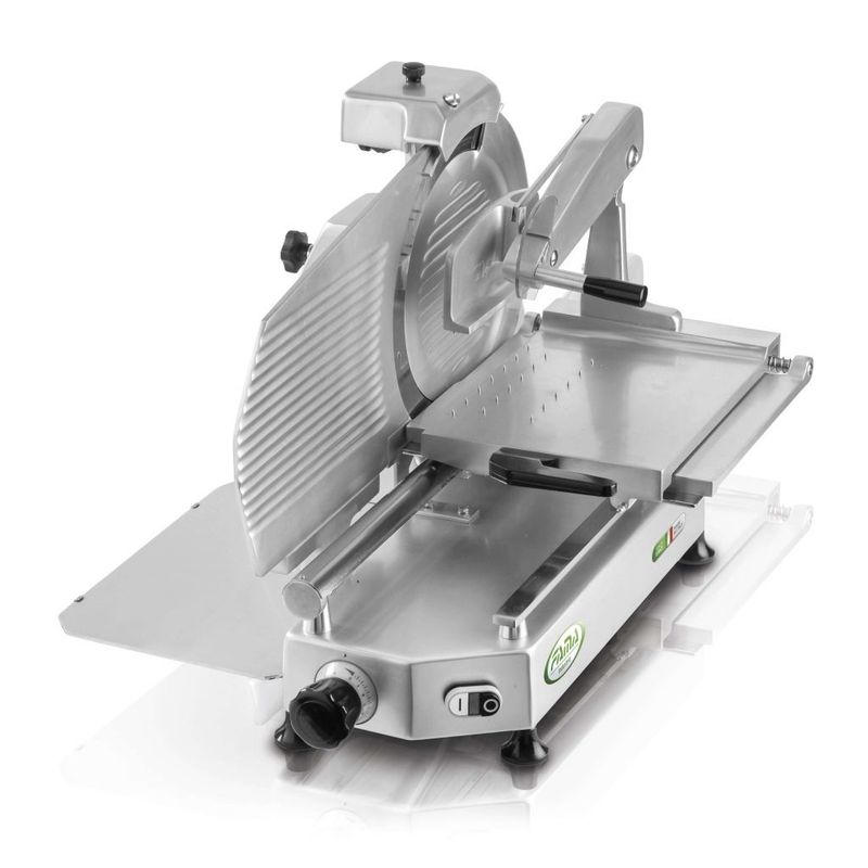 BLUE FARM | FAMA. Vertical slicer in anodized aluminum with 370 mm blade