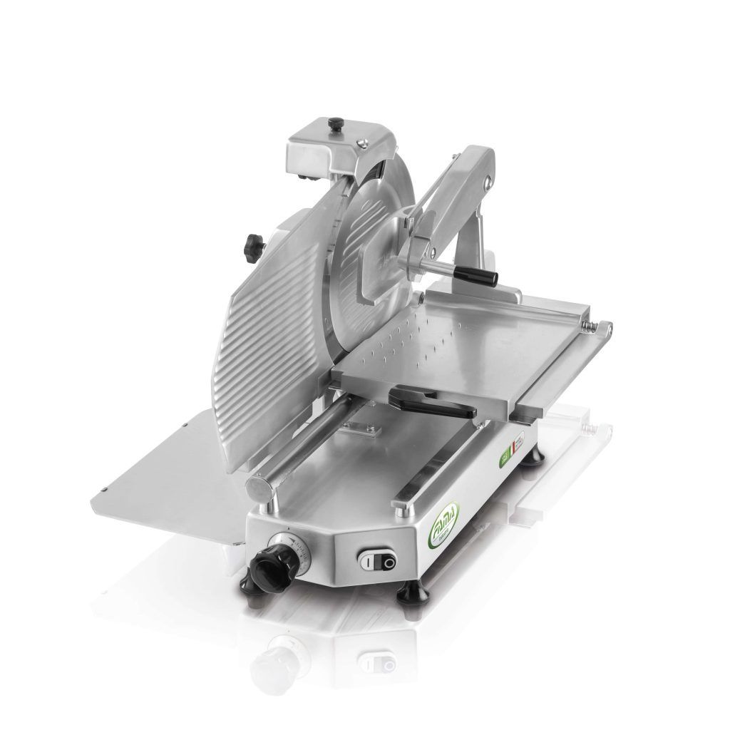 BLUE FARM | FAMA. LUX. Vertical slicer in anodized aluminum with 300 mm blade