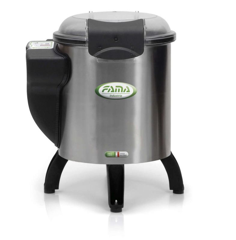 KALINDRA | FAMA. Pelador de patatas de acero inoxidable con patas. Capacidad 5 kg.