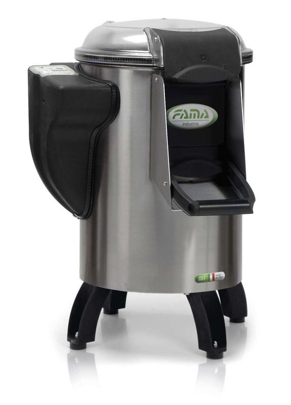 KALINDRA | FAMA. Pelador de patatas de acero inoxidable con patas. Capacidad 10 kg.