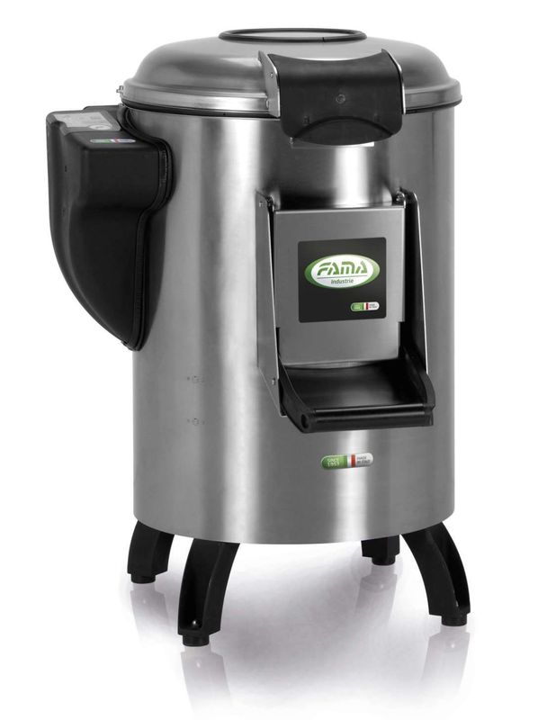 KALINDRA | FAMA. Pelador de patatas de acero inoxidable con pies. Capacidad 18 kg