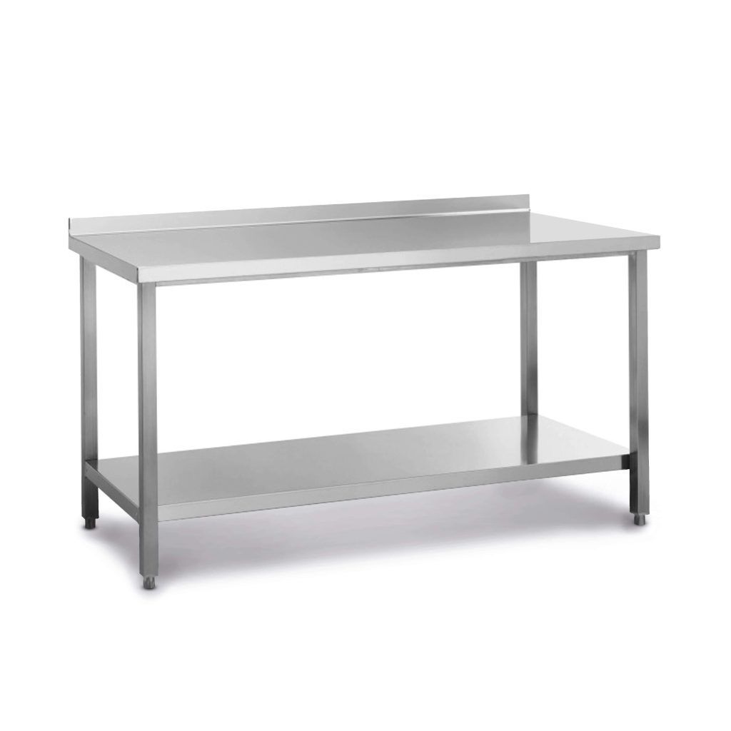 KALINDRA | FAMA. Stainless Steel AISI 304 CE Workbenches. With 10 cm Backsplash