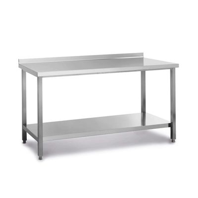 KALINDRA | FAMA. Stainless Steel AISI 304 CE Workbenches. With 10 cm Backsplash