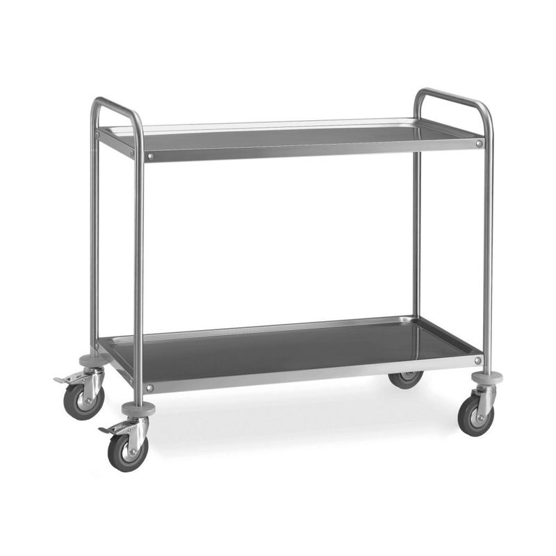 KALINDRA | FAMA. Trolley with 2 Reinforced Stainless Steel Shelves CE Certified