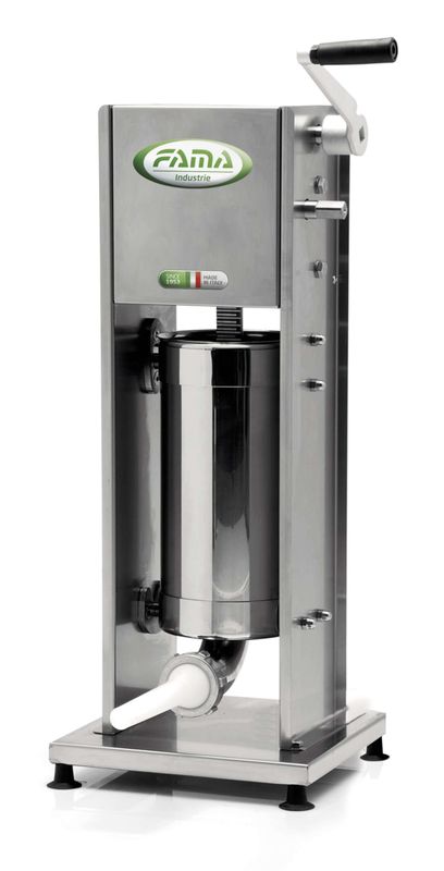 KALINDRA | FAMA. Vertical stuffing machines L series in stainless steel with 7 and 14 liters capacity