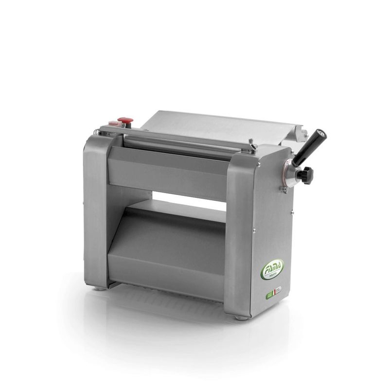 KALINDRA | FAMA. Professional dough sheeter with wooden or stainless steel roller, 32 cm