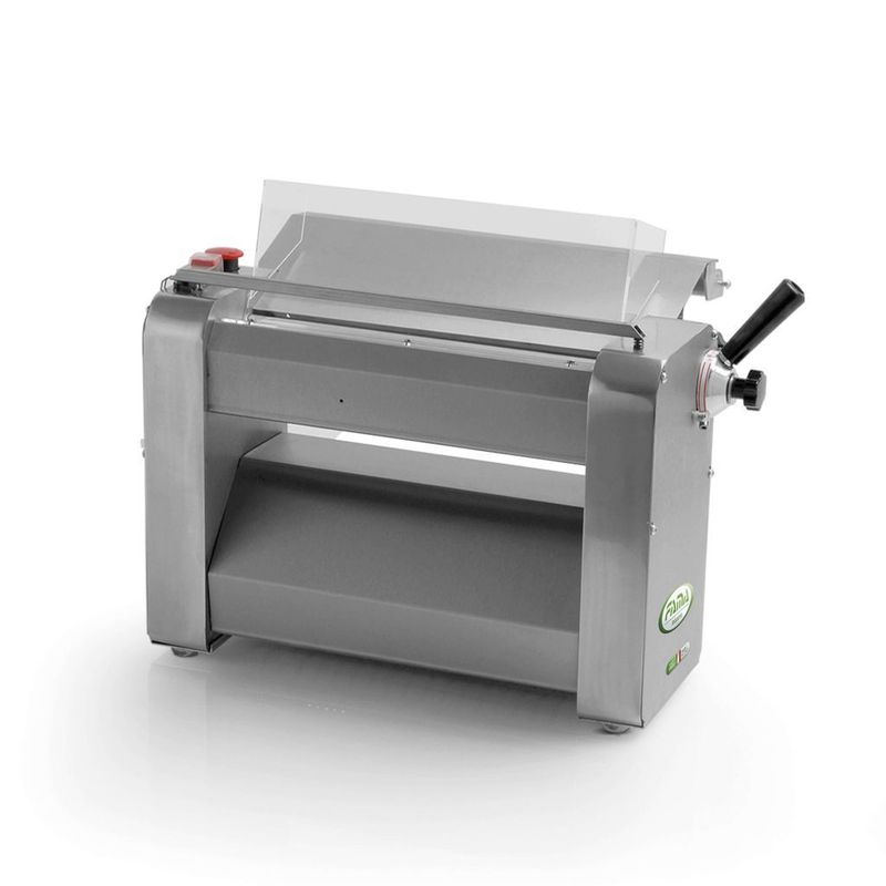 KALINDRA | FAMA. Professional dough sheeter with wooden or stainless steel roller, 40 cm