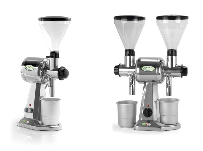 KALINDRA | FAMA. Coffee and Pepper Grinder. Professional device with 1 or 2 groups