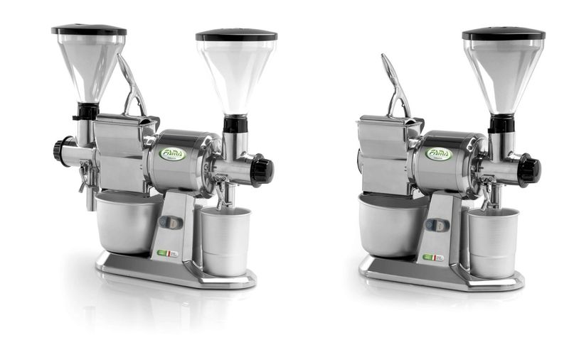 KALINDRA | FAMA. Coffee grinder, pepper grinder, and grater. Professional device with 1 or 2 groups