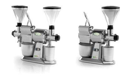 KALINDRA | FAMA. Coffee grinder, pepper grinder, and grater. Professional device with 1 or 2 groups