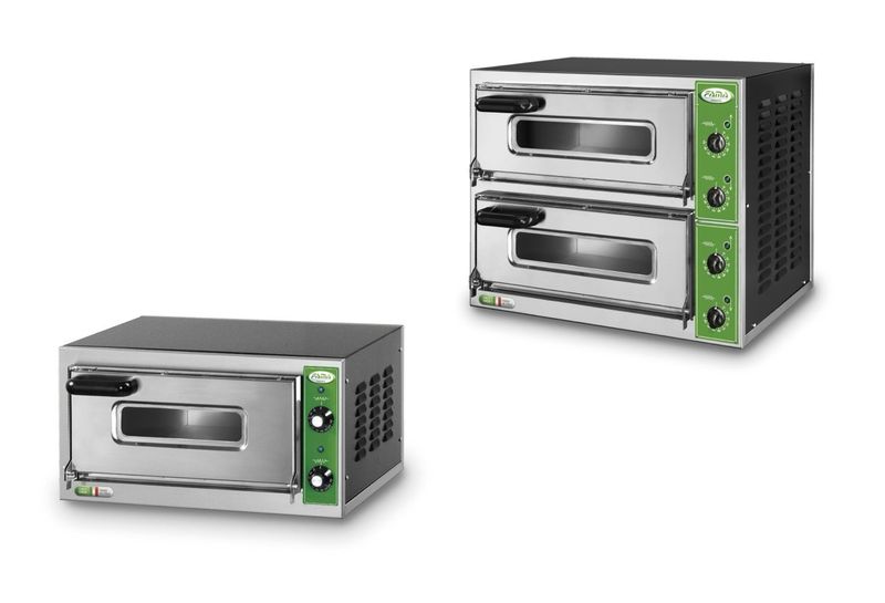 KALINDRA | FAMA. B1 glass series. Electric pizza ovens with 1 or 2 levels. Glass door