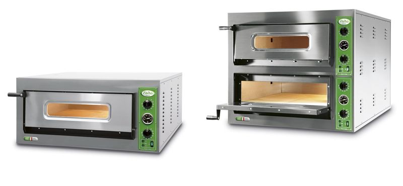 KALINDRA | FAMA. B9 glass series. Electric pizza ovens with 1 or 2 levels.