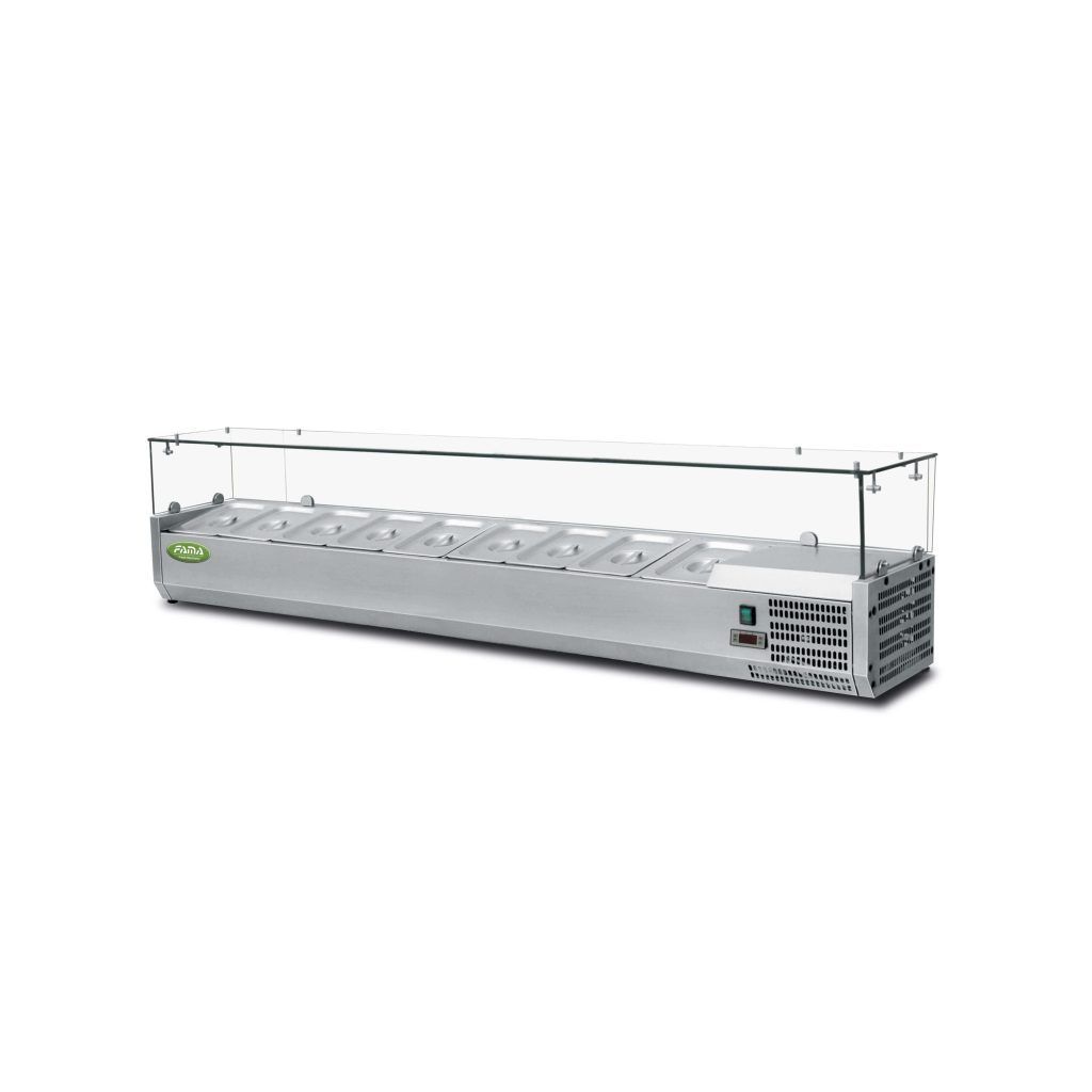 KALINDRA | FAMA. 180cm refrigerated display case. + 2 / + 8°C (+ 35.6 / + 46.4°F)