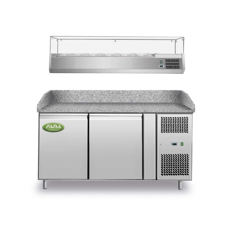 KALINDRA | FAMA. 150cm refrigerated and ventilated pizza counter. -2 / +8°C (+28.4 / +46.4°F)