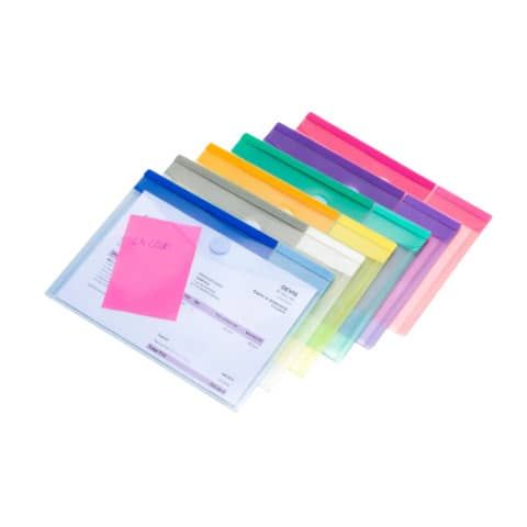 Buste con bottone Tarifold T-Collection chiusura in velcro - A5 conf. 6 buste - B510259