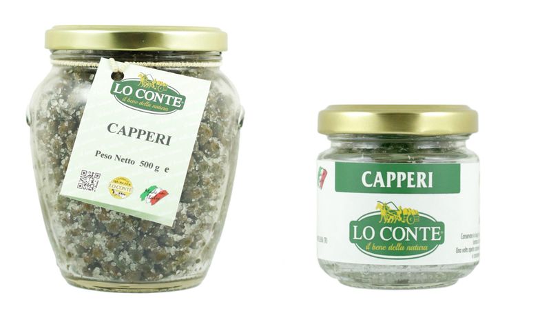 KALINDRA | Lo Conte. Capers in salt. 2 available formats
